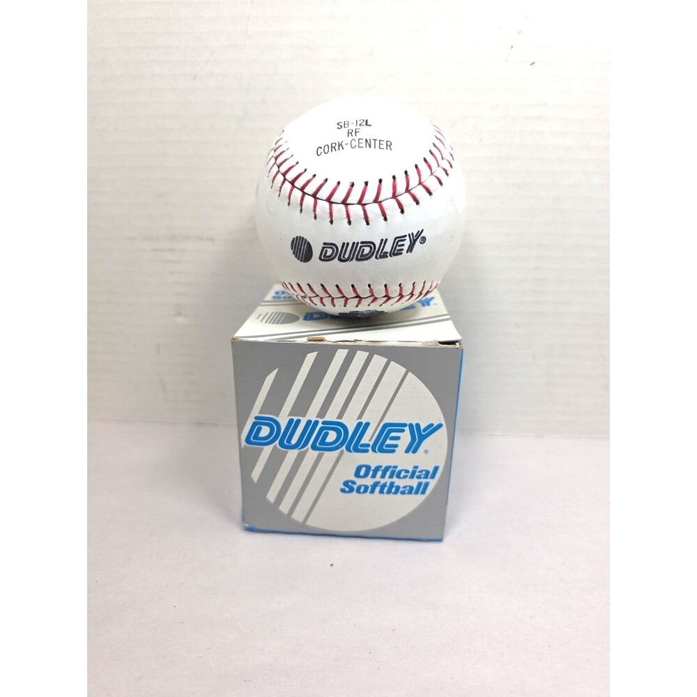 Vintage 12" Dudley SB-12L RF Cork-center White Softball City Of Syracuse
